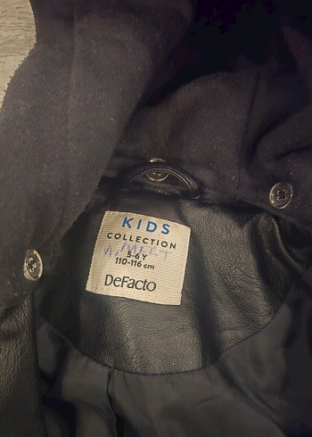 çocuk Siyah Deri Biker Ceket Kapüşonlu - Görsel 2