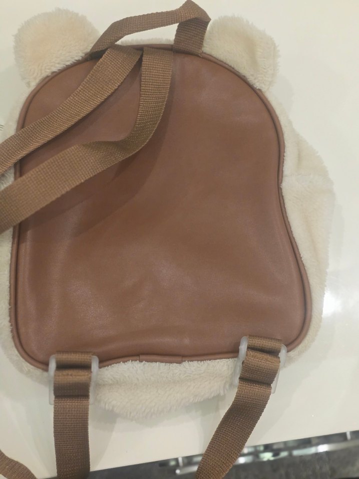 Kürk Detaylı Bej Kadın Sırt Çantası - Görsel 2