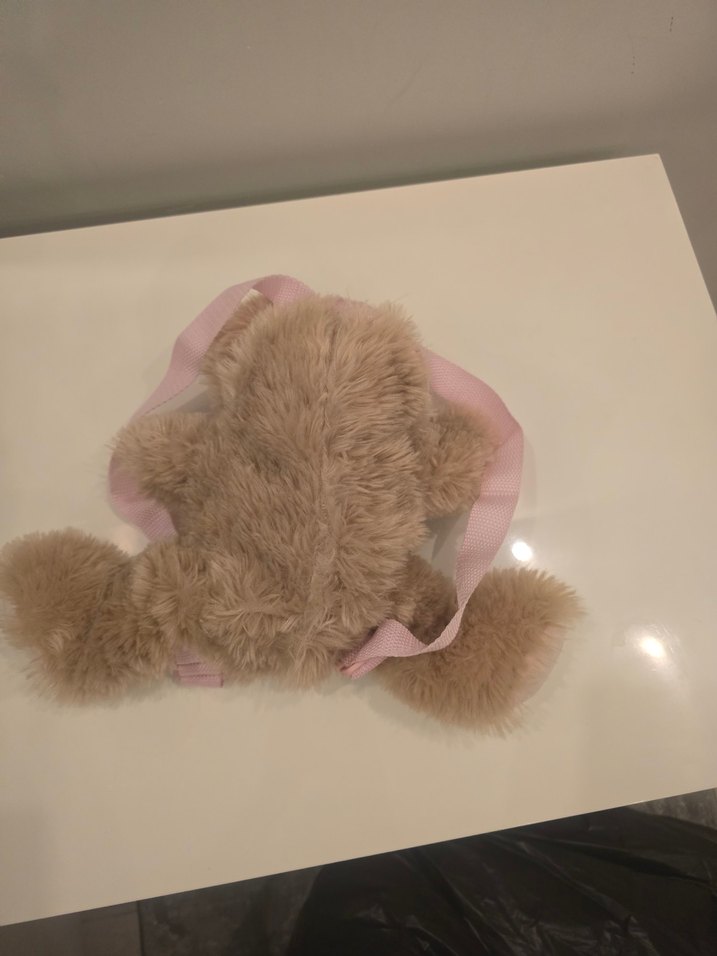 Bej Peluş Ayıcık çanta - Görsel 2