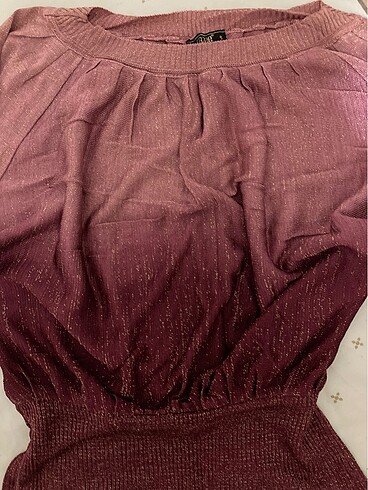 m Beden Vintage pembe simli bluz