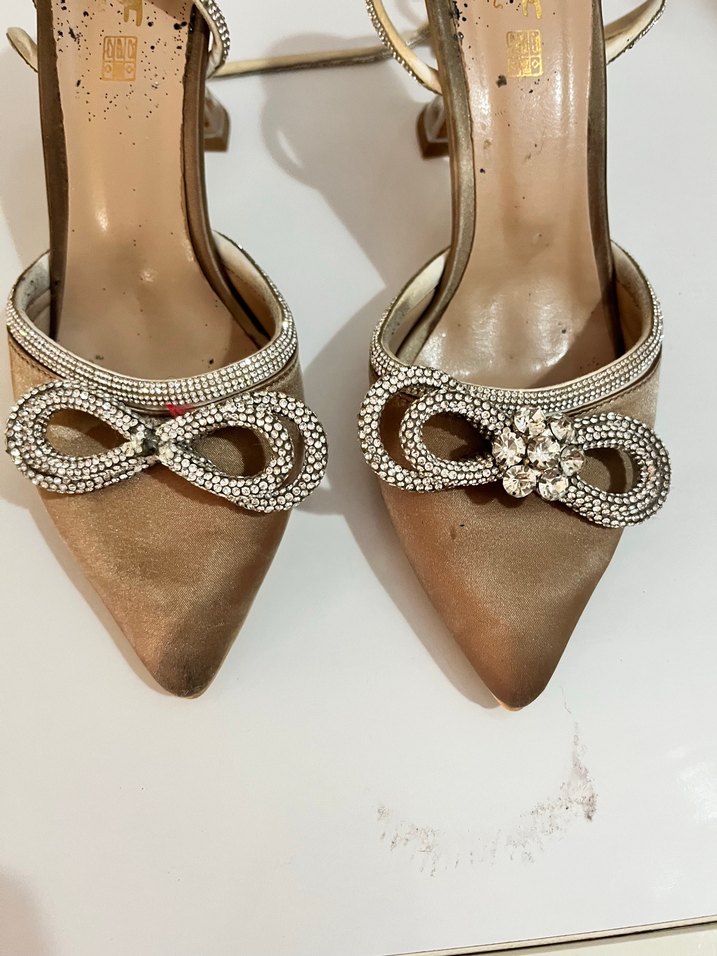 Vizon Taşlı Kadın Abiye Ayakkabı - Görsel 3