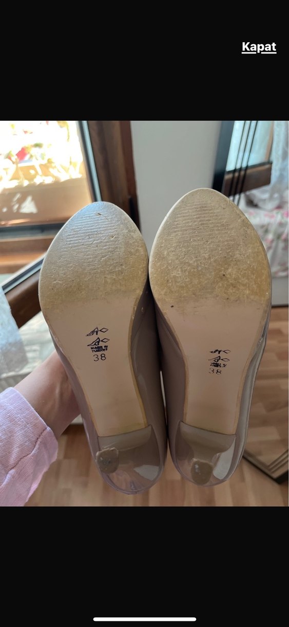 Bej Rugan platformlu Kadın Ayakkabı - Görsel 5