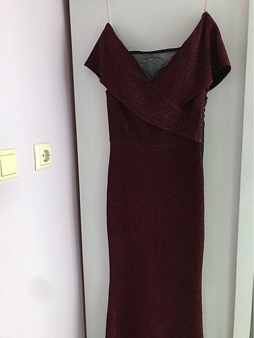 38 Beden bordo Renk Elbise