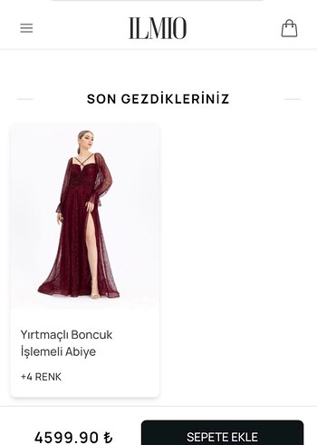 Ilmio Bordo Dantelli Uzun Abiye Elbise