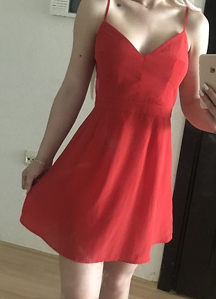 Mango Kırmızı yazlık elbise 