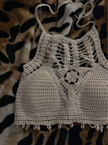Topshop Halter yaka örgü büstiyer