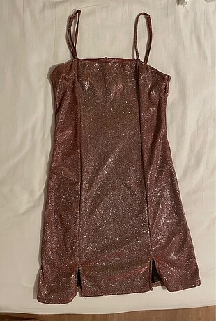 Pull&Bear Pembe Simli Elbise