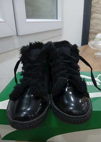 Kız Çocuk Siyah Goth Nakışlı Bot - Görsel 5