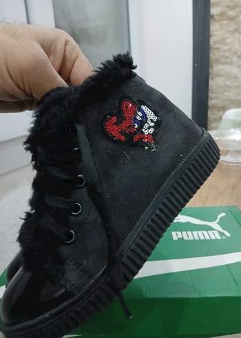 Kız Çocuk Siyah Goth Nakışlı Bot - Görsel 2