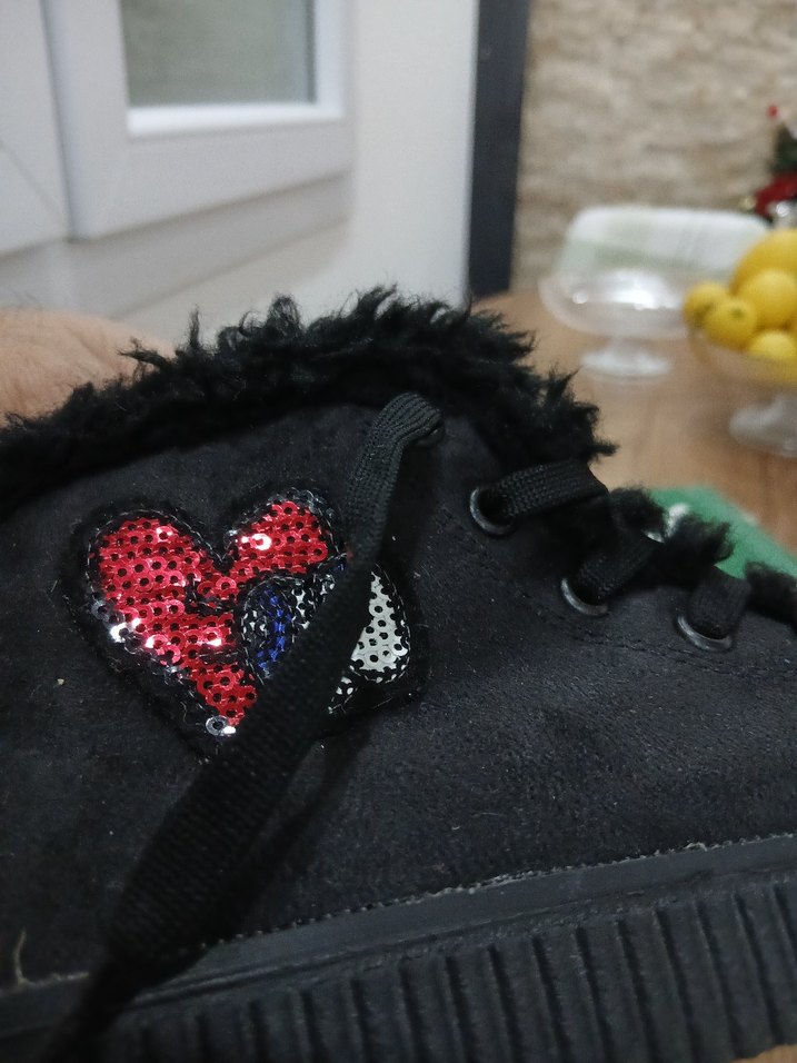 Kız Çocuk Siyah Goth Nakışlı Bot - Görsel 3