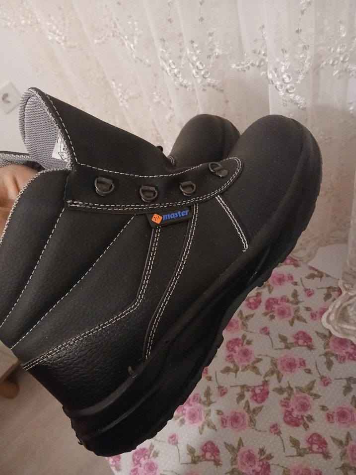 Siyah Bağcıklı Erkek Kauçuk Bot - Görsel 2