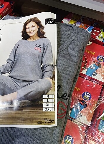 Kışlık likralı pijama takımı