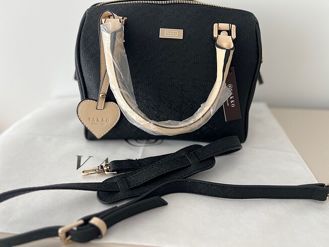 Beden siyah Renk Vakko speedy monogram siyah renk