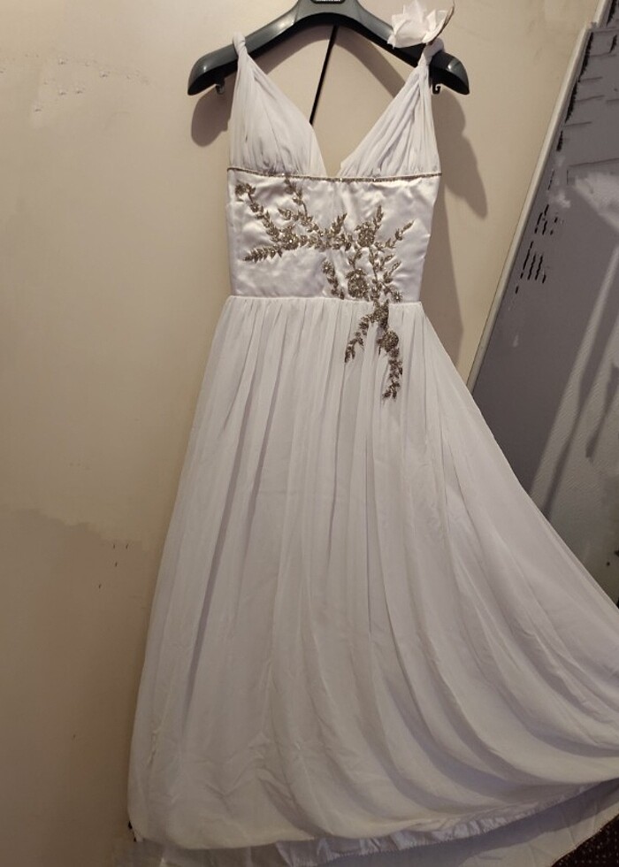Helen kesim Gelinlik, tören  ,nikah elbisesi , - Görsel 4