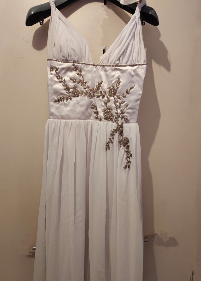 Helen kesim Gelinlik, tören  ,nikah elbisesi , - Görsel 5