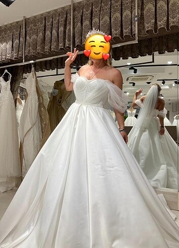 Gelinlik Saten Elegant Tasarım  - Görsel 2