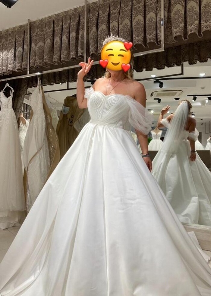 Gelinlik Saten Elegant Tasarım  - Görsel 2