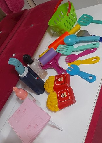 Renkli Plastik Oyuncak Mutfak Seti - Görsel 2