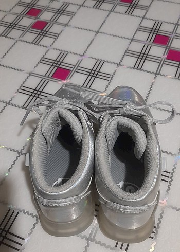 Gri Kız Çocuk Bağcıklı Sneakers - Görsel 9