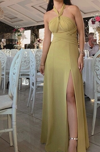 xs Beden Zara 1758/833 YAĞ YEŞİLİ ELBİSE