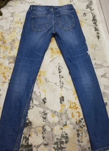 s Beden Nakışlı kot pantolon 