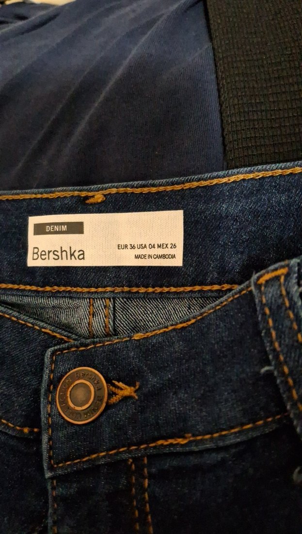 Koyu Mavi Mini Denim Şort - Görsel 3