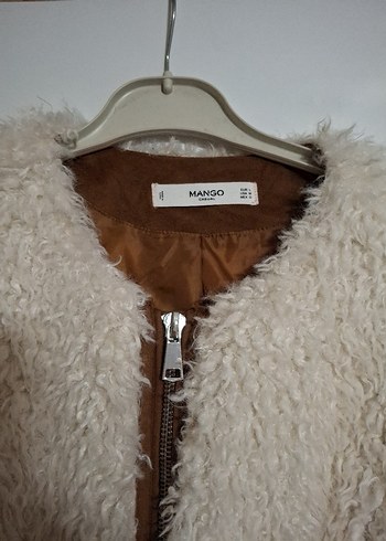 Kürklü Bej Kadın Mini Ceket - Görsel 3