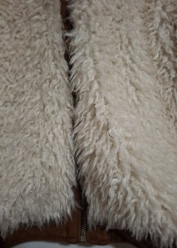 Kürklü Bej Kadın Mini Ceket - Görsel 5