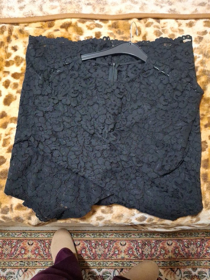 Uzun Kollu Siyah Dantel Kadın Elbise - Görsel 4