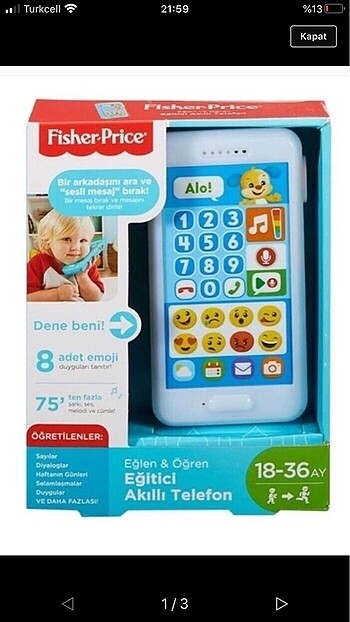 ŞOOK FİYAT EĞİTİCİ AKILLI TELEFON