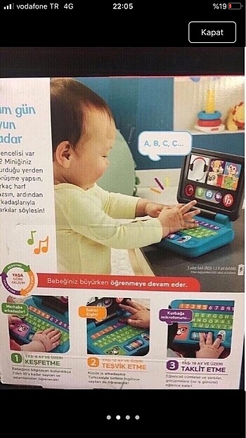 Fisher Price ŞOOK FİYAT EĞİTİCİ ÖĞRETİCİ İLK BİLGİSAYARIM
