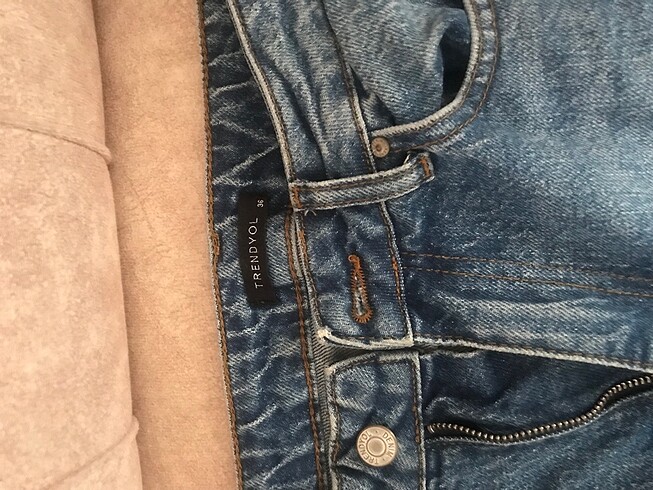 36 Beden mavi Renk Straight jean