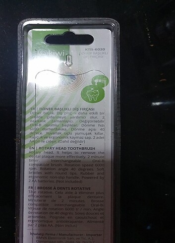  Beden Kiwi pilli diş fırçası 