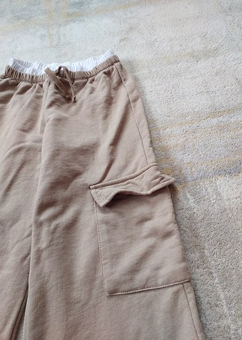 Bej Bol Kesim kargo eşofman altı - Görsel 3