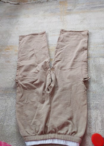 Bej Bol Kesim kargo eşofman altı - Görsel 7