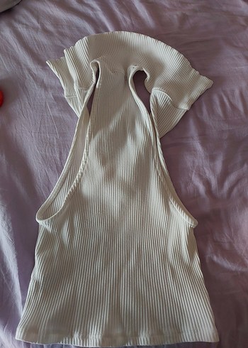 polo yakalı crop Kolsuz fermuarlı tshirt - Görsel 6