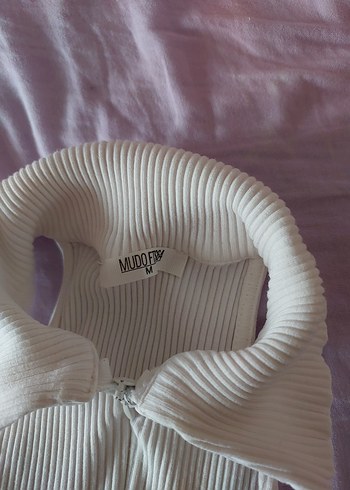 polo yakalı crop Kolsuz fermuarlı tshirt - Görsel 2