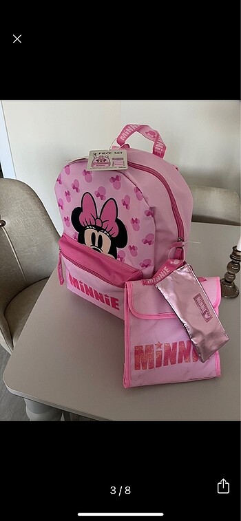 Beden Minnie Mouse Üçlü Çanta Seti