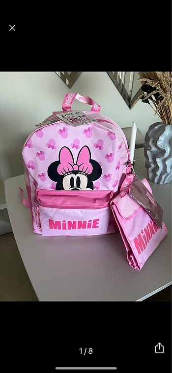 Minnie Mouse Üçlü Çanta Seti
