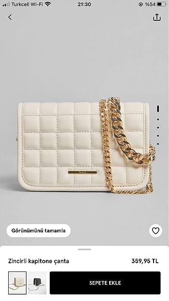 Bershka bej çanta