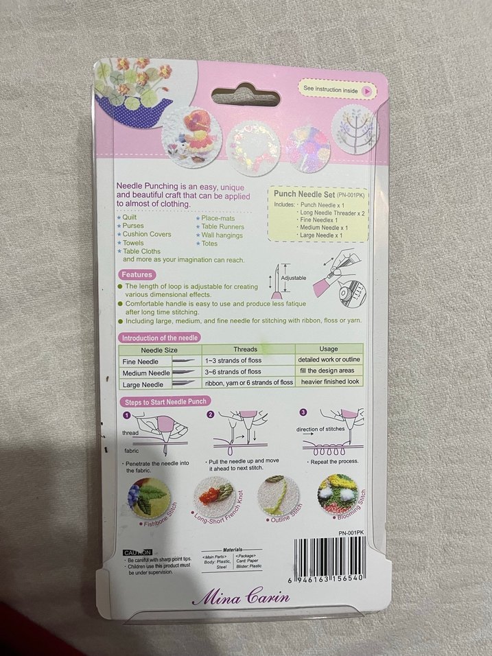 Mina Carin Punch İğne Seti (Orijinal) - Görsel 2