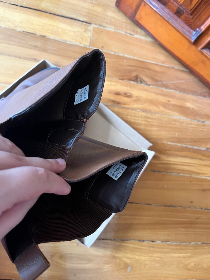 Kahverengi Deri Tokalı Kadın Çizme - Görsel 5