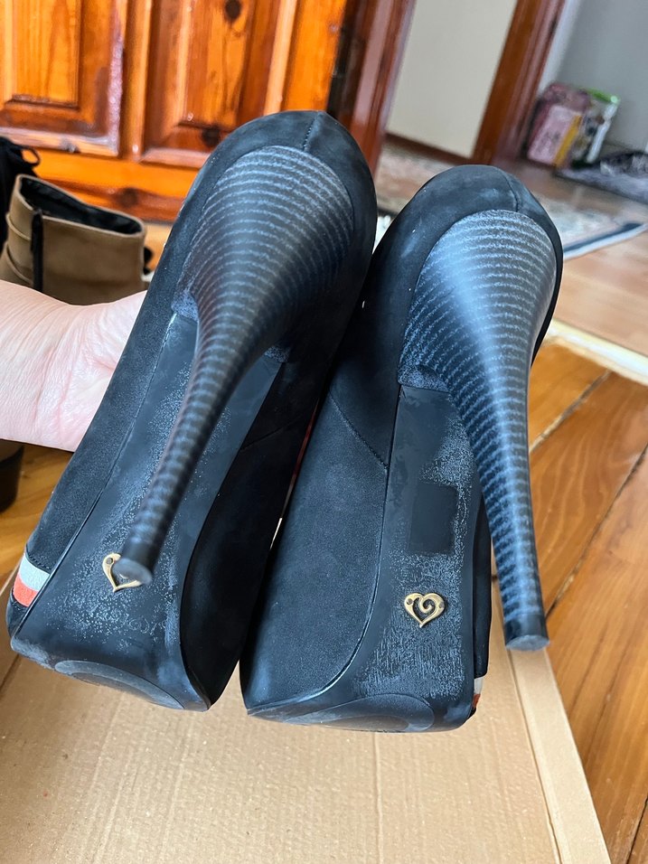 Siyah Baskılı Modern Klasik Topuklu Ayakkabı - Görsel 3