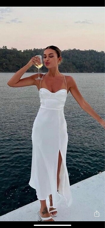 Zara Zara yeni sezon saten elbise