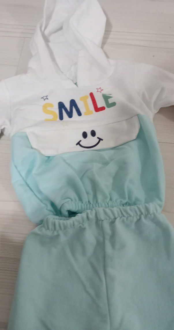 Kapüşonlu Bebek Kız Eşofman Takımı - Görsel 3