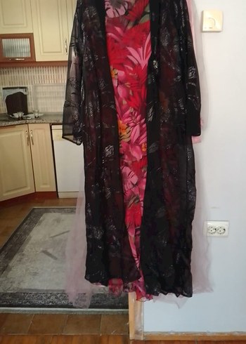 Pembe Uzun Bohem Salaş Elbise