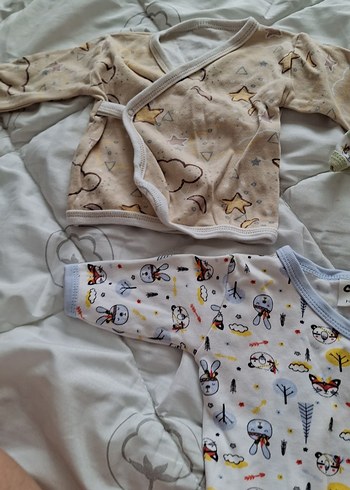 Uzun Kollu Pamuk Bebek Hastane Kıyafeti - Görsel 5