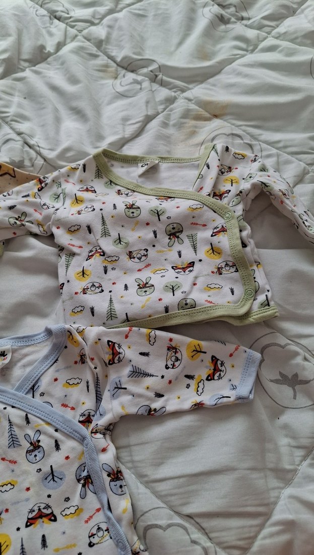 Uzun Kollu Pamuk Bebek Hastane Kıyafeti - Görsel 2