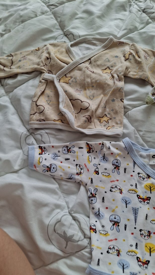 Uzun Kollu Pamuk Bebek Hastane Kıyafeti - Görsel 5