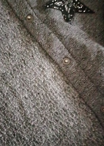 Çocuk Gri Düğmeli Sweatshirt - Görsel 2